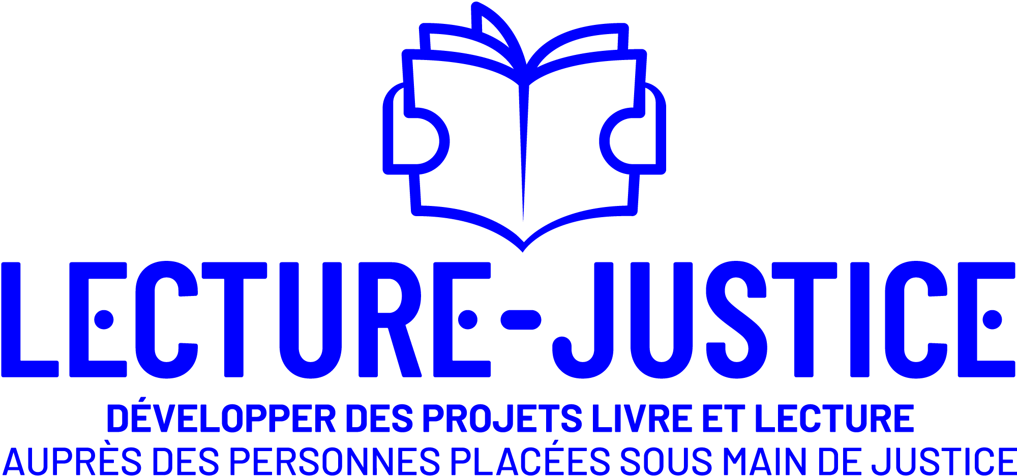Logo LECTURE JUSTICE Vertical Bleu RVB