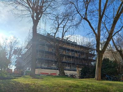 Installation du chantier : échafaudages façade